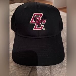 Boston College Black Cap with Embroidered Logo